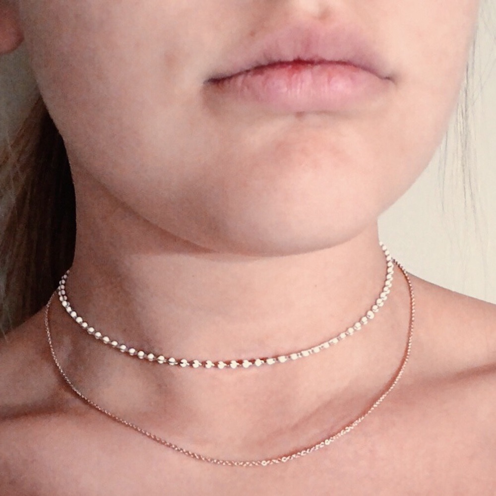 Double Chain Choker Necklace